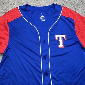 Authentic Majestic Texas Rangers Jersey Size Large